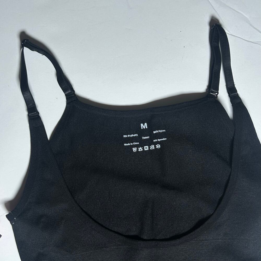 Empetua Open Bust Shaper Adjustable Seamless Compression Black Slip M Medium New - Picture 7 of 7